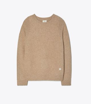 Tory Burch + Ribbed Cashmere Sweater