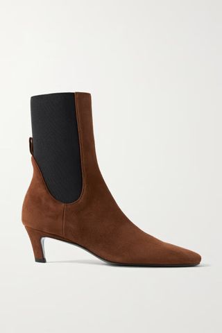 Toteme + The Mid Heel Suede Chelsea Boots