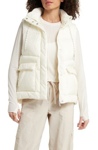Zella + Quilted Hooded Cocoon Vest