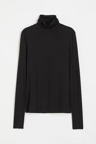 H&M + Viscose Turtleneck Top