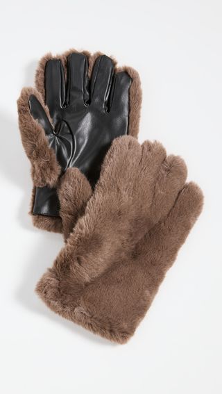 Stand Studio + Carmen Faux Fur Gloves