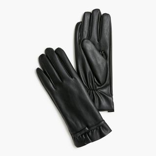J.Crew Factory + Faux-Leather Tech Gloves