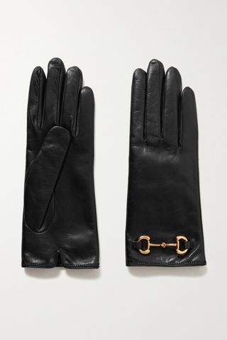 Gucci + Horsebit-Detailed Leather Gloves
