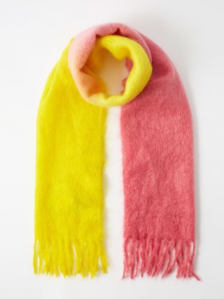 Ganni + Gradient Recycled Mohair-Blend Scarf