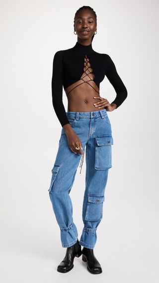 Bardot + Denim Cargo Pants