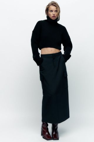 Zara + Loose Rise Cargo Skirt