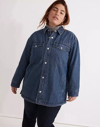 Madewell + Quilted-Lining Denim Shirt-Jacket