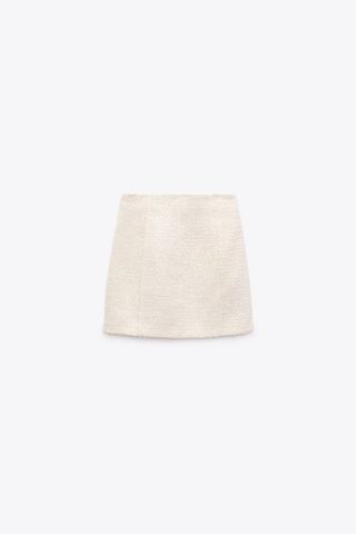 Zara + Textured Weave Mini Skirt