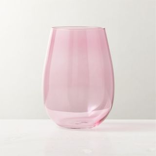 Cb2 + True Modern Pink Stemless Wine Glass