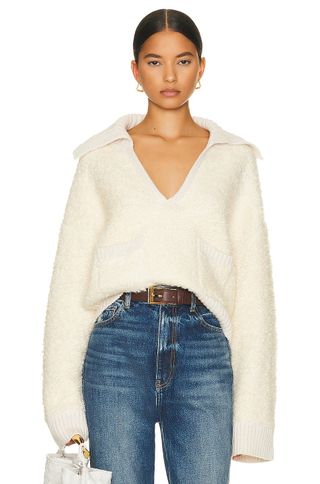 Helsa + Hartley Collared Boucle Sweater