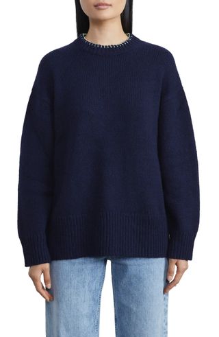 Lafayette 148 New York + Whipstitch Crewneck Cashmere & Wool Sweater