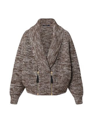 Louis Vuitton + Zip-Up Shawl Collar Cardigan