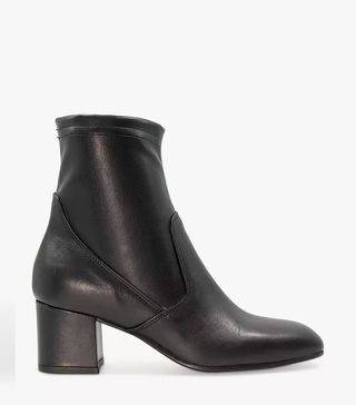 Dune + Olsen Leather Heeled Ankle Boots