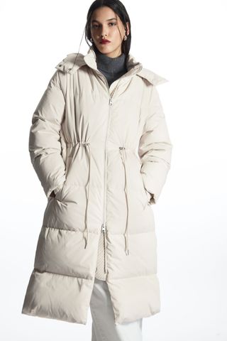 COS + Hooded Recycled Down Puffer Coat