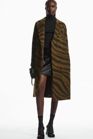 COS + Tiger-Print Wool Coat