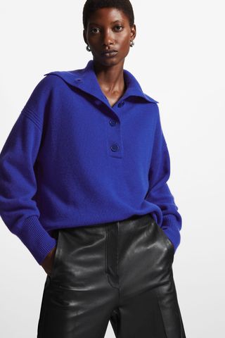 COS + Spread-Collar Pure Cashmere Jumper