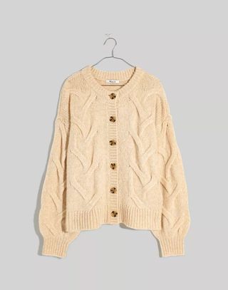 Madewell + Plus Cable Ashmont Cardigan Sweater
