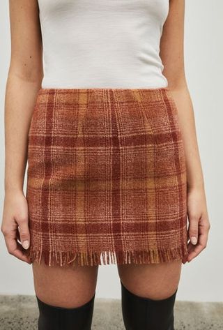 Maggie Marilyn + Reality Check Skirt Rust in White