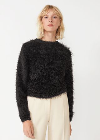 & Other Stories + Short Fuzzy Knit Sweater