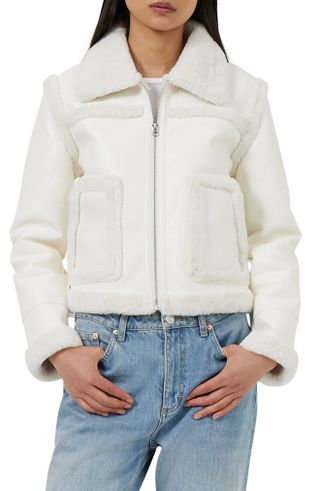 French Connection + Belen Faux Shearling Water Repellent Jacket