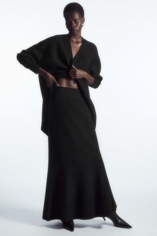 COS + Flared Merino Wool Maxi Skirt
