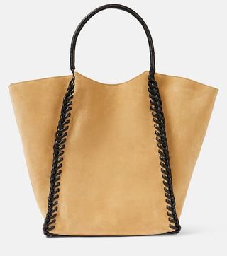 Altuzarra + Braid leather-trimmed suede tote bag