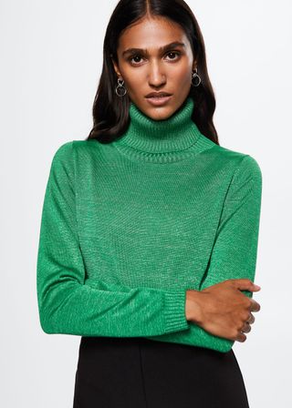 Mango + Turtleneck Lurex Sweater