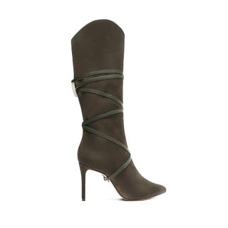 Schutz + Maryana Lace Cow Suede Boot