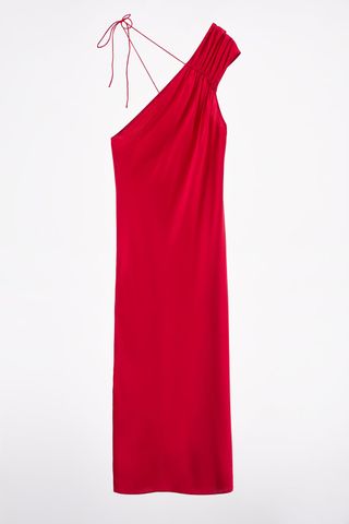 Zara + Asymmetric Silk Dress