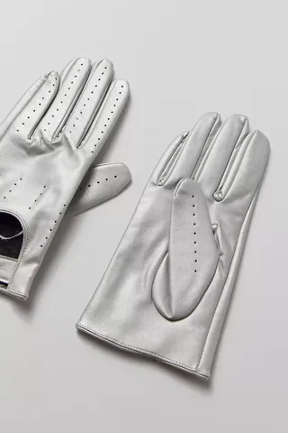 Anthropologie + Faux Leather Moto Glove