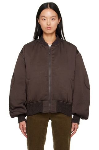 Acne Studios + Brown Insulated Bomber Jacket
