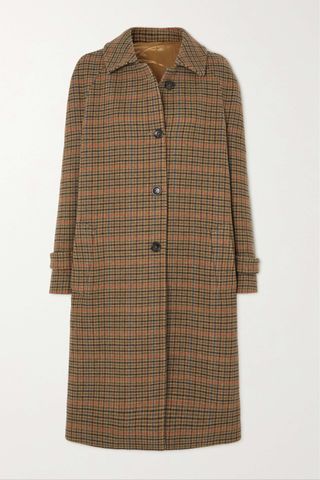 Fortela + Alessandro Checked Wool-Blend Coat