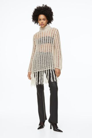 H&M + Oversized Fringe-Trimmed Dress
