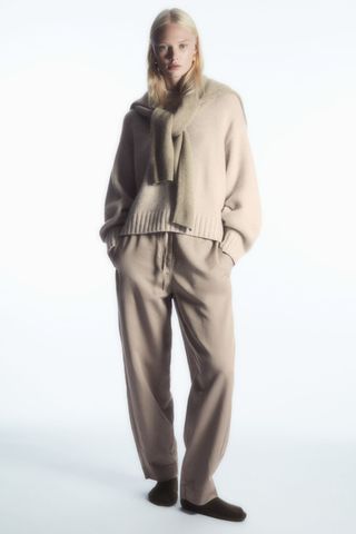 COS + Barrel-Leg Drawstring Trousers