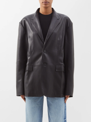 The Frankie Shop + Olympia faux-leather blazer