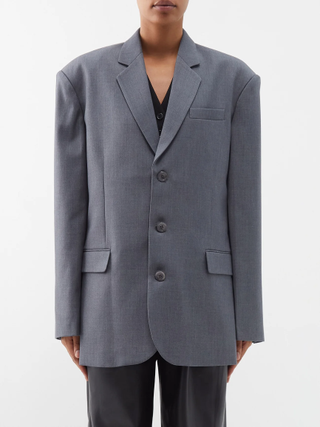 The Frankie Shop + Gelso Oversized Tencel-blend blazer
