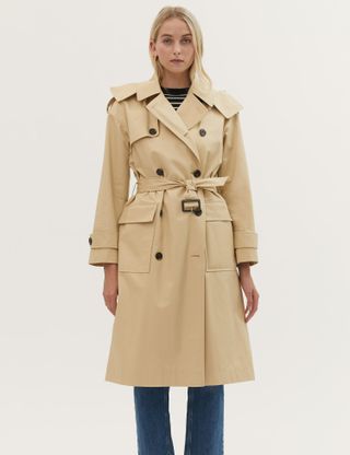 M&S Collection + Pure Cotton Stormwear Longline Trench Coat