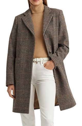Lauren Ralph Lauren + Houndstooth Check Coat