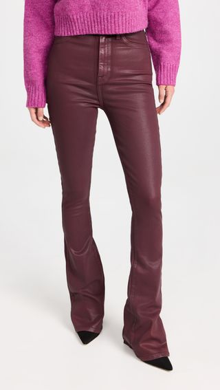 7 for All Mankind + Ultra Hr Skinny Boot Coated Jeans