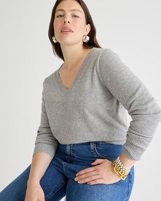 J.Crew Retro Sweater + Cropped Puffer Jacket - The Mom Edit