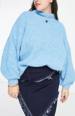 ASOS Design + Oversize Mock Neck Sweater