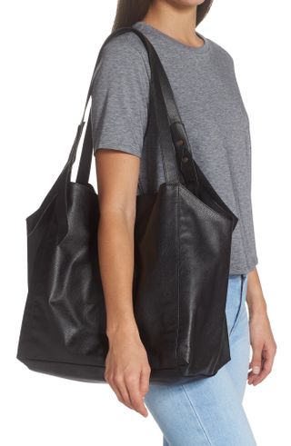 Area Stars + Faux Leather Bow Tote