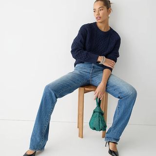 J.Crew + Cotton Cable-Knit Sweater