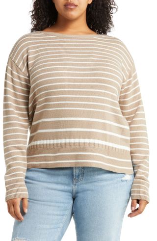 CASLON + Stripe Organic Cotton Sweater