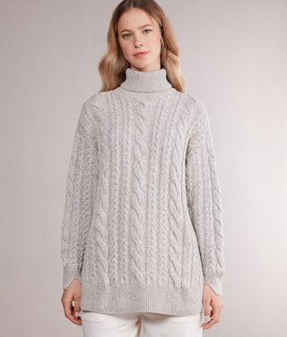 Falconeri + Mouliné Cashmere Turtleneck Sweater | Falconeri