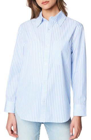 BlankNYC + Oversize Stripe Button-Up Shirt