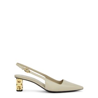 Givenchy + G Cube 50 Leather Slingback Pumps