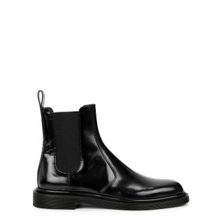 The Row + Elastic Ranger Patent Leather Chelsea Boots