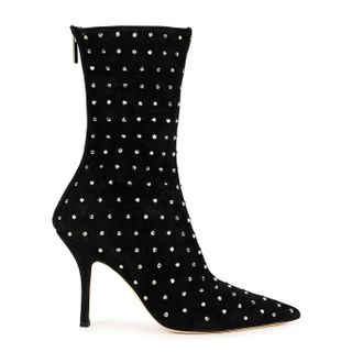 Paris Texas + Holly Mama 95 Embellished Suede Ankle Boots