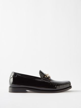 Saint Laurent + Le Loafer Patent-Leather Penny Loafers